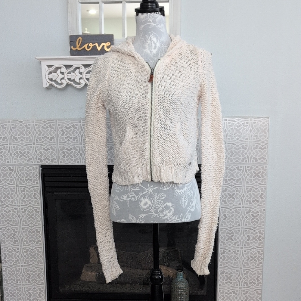 Abercrombie & Fitch Cream Textured Jacket